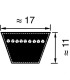 CINGHIA OPTIBELT TRAPEZOIDALE B84 17X21